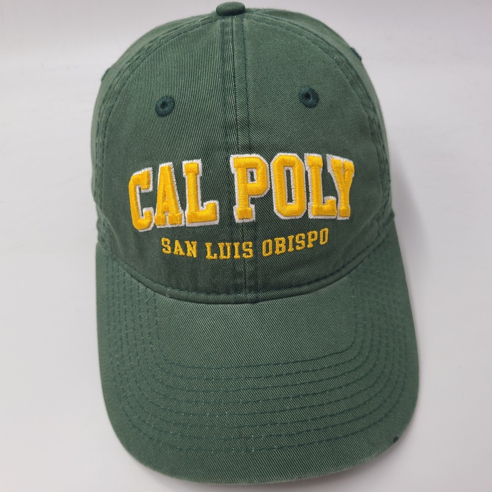 Cal Poly Mustangs Hat Strapback Champion Green Yellow NCAA San Luis Obispo Men